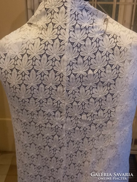 Midcentury cotton lace material from a former wedding dress