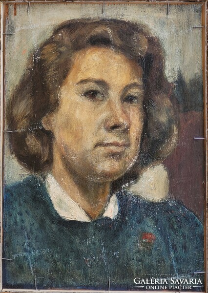 Aczél Ilona (1929 - 2000) Anya gyermekével 60'-as évek c. olajfestménye Eredeti Garanciával!
