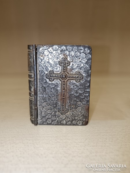 Silver-plated metal mini book box