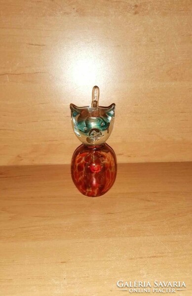 Muranoi üveg cica - 12 cm magas