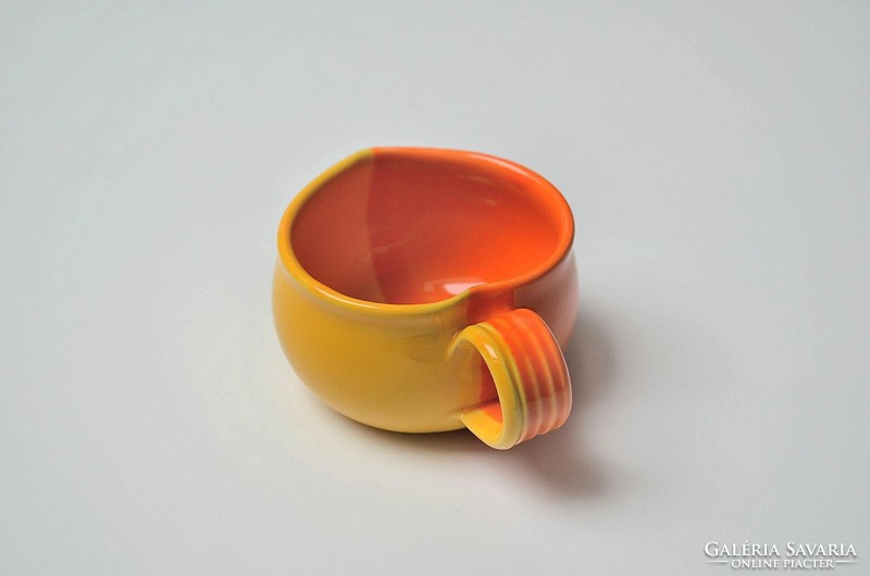 Handmade ceramic mug, cup, heart-shaped