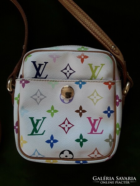 Louis vuitton rift shoulder bag, white monogram multicolor m40055 03076