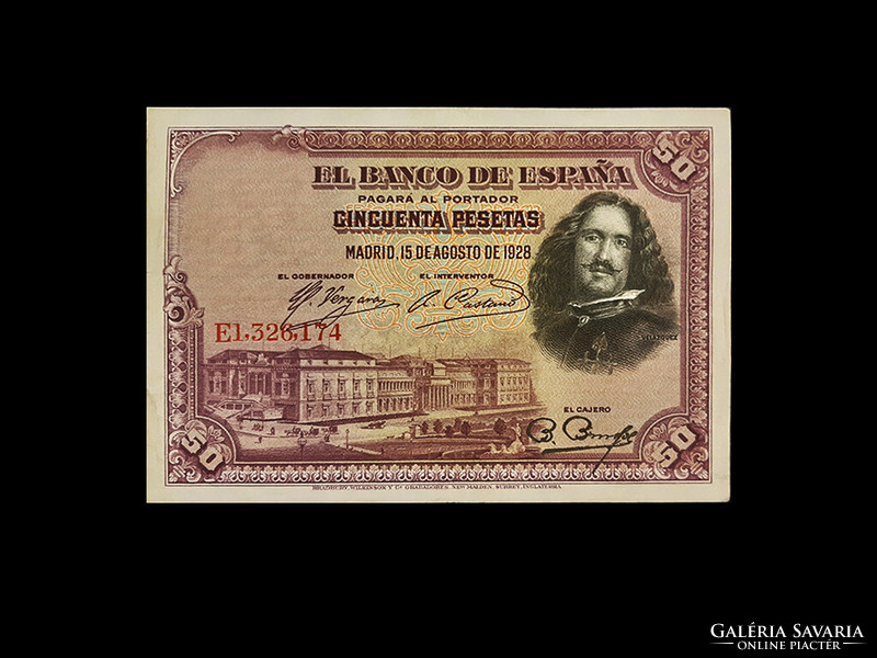 Aunc - 50 pesetas - Spain - 1928 rarity!