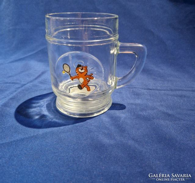 Olympic small tennis player tiger ovis mug glass