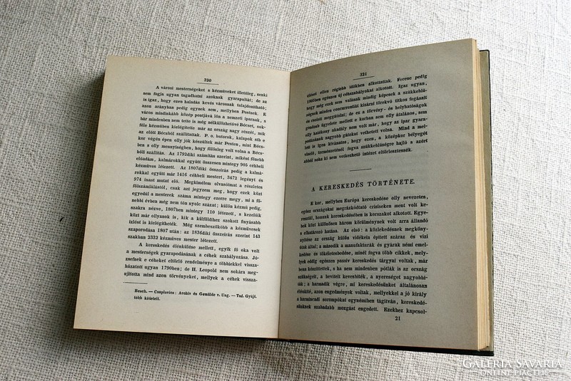 Az ipar és kereskedés töténete Magyarország -ban , Horváth Mihály , 1984 reprint könyv