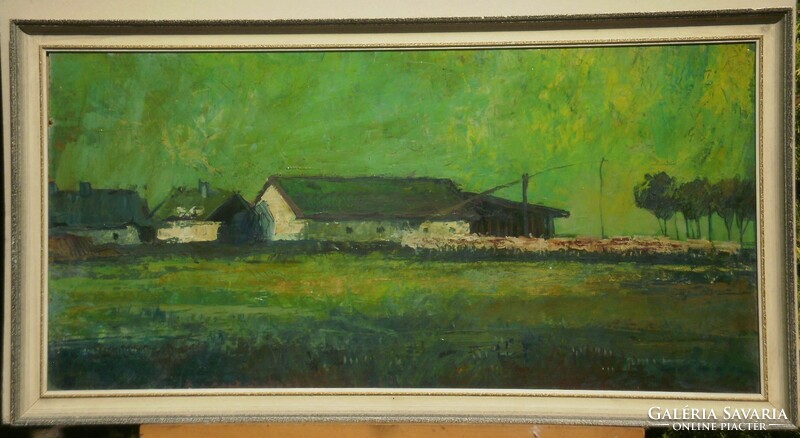 Emil Gádor (1911-1998): green landscape (cows)