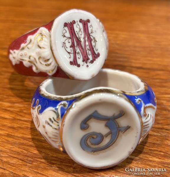 Porcelán Szalvétagyűrűk
