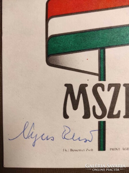 Nyers Rezső egykori MSZP-s politkus aláírása