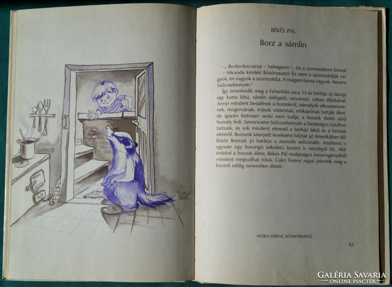 Békés pál: badger a Sámlin - with drawings by Ferenc cakó > children's and youth literature > > animal tale