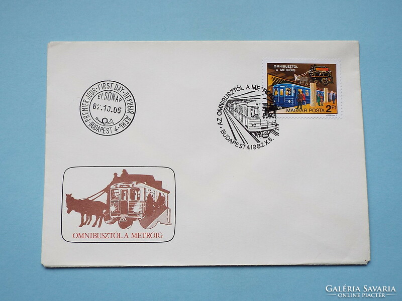 Fdc (c5) - 1982. From omnibus to subway - (cat.: 150.-)