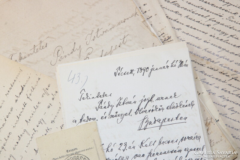 Manuscript letters related to the visit of Louis Kossuth to Turin 1890 !!