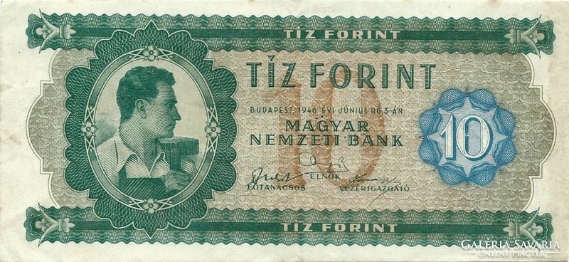 10 forint 1946 eredeti tartás 3.