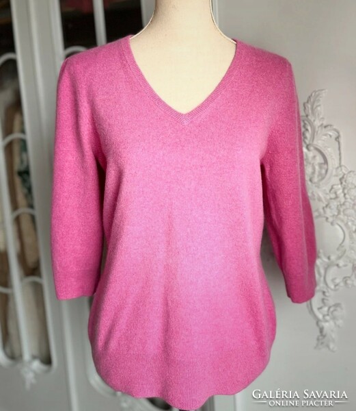 F&f 38 pink cashmere sweater, pink, 100% cashmere magenta