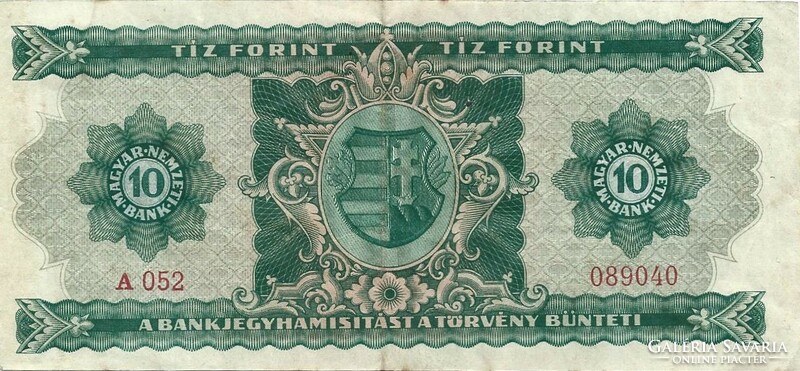 10 forint 1946 eredeti tartás 3.