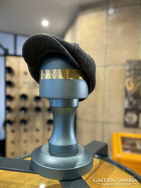 Budapest exkluzív matt kék kalaptartó rézpánttal BUDAPEST EXCLUSIVE MATT BLUE HAT STAND WITH COPPER