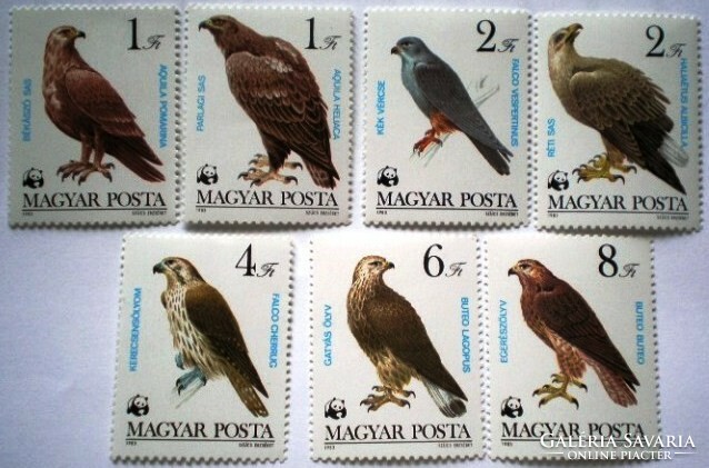 S3587-93 / 1983 birds - protected birds of prey stamp series postal clearance