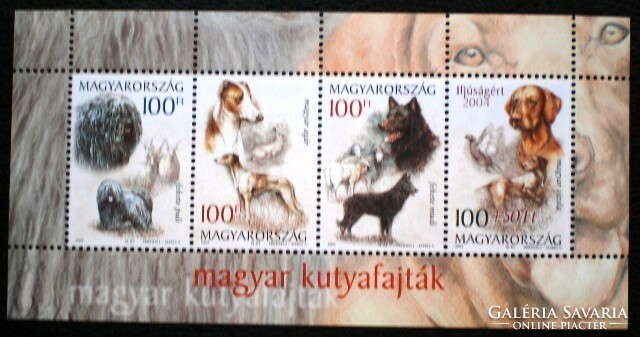 B288 / 2004 for youth - Hungarian dog breeds block post office