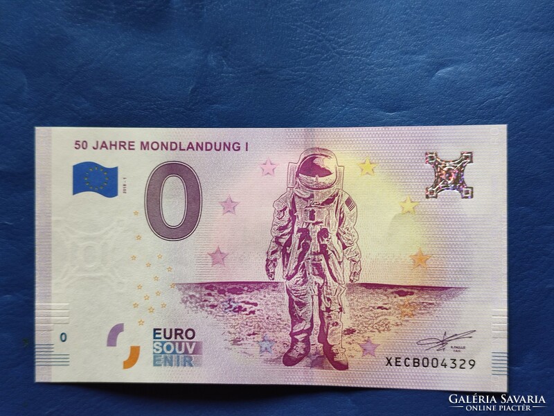Germany 0 euro 2018 moon landing! Astronaut! Rare commemorative paper money! Ouch!