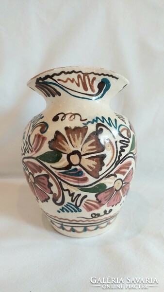 János Lázi folk pottery vase from Hódmezővásárhely
