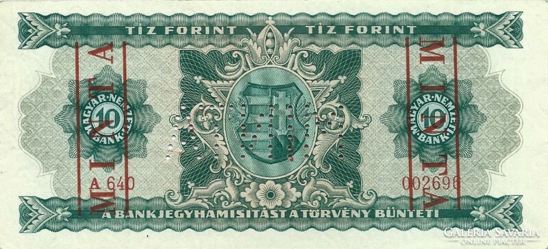 10 Forint 1946 sample unc