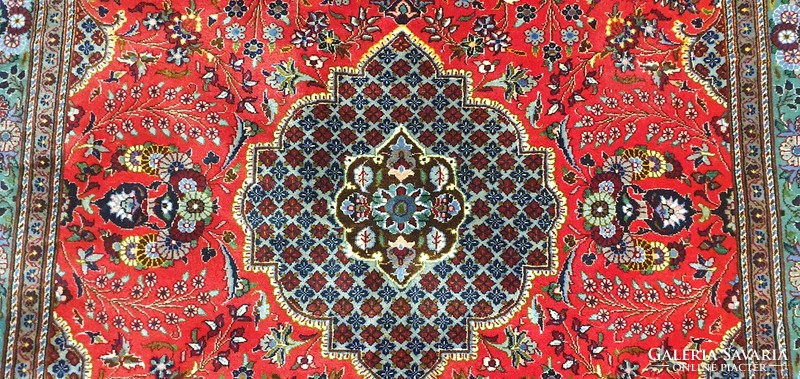 3172 Álomszép Iráni Ghom kézi csomó gyapjú perzsa szőnyeg 140X220CM