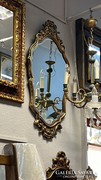 Ornate baroque Venetian wall mirror