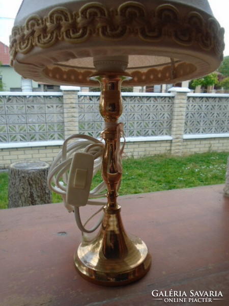 Baroque copper candle holder - table lamp height 40 cm in brilliant condition