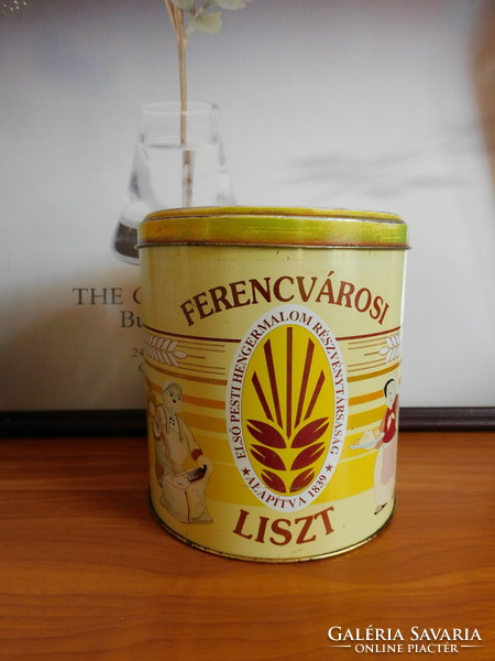 Ferencváros flour - lithographed metal box, 50s