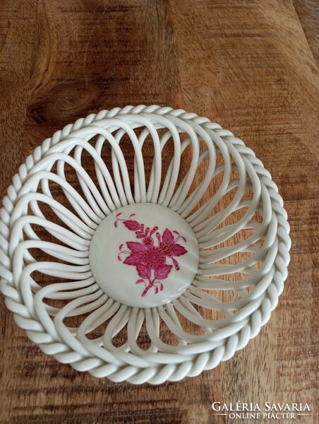 Herend appony pattern woven basket