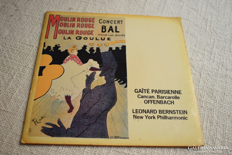 Bakelit lemez Leonard Bernstein New York Philharmonic Gaité Parisienne Cancan Barcarolle 1979