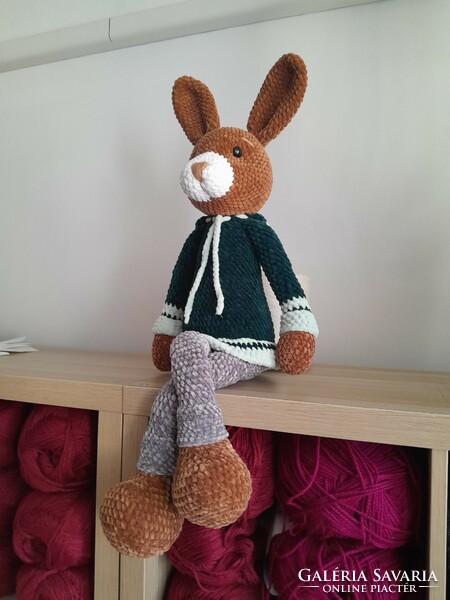 Crochet chenille rabbit