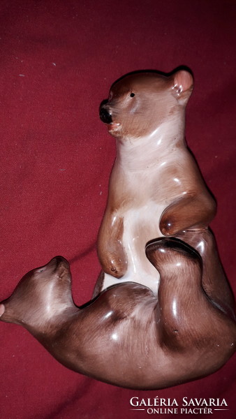 Old Russian cccp polonnoe wrestling playing bear bocs porcelain figure 14 x 11 cm according to the pictures