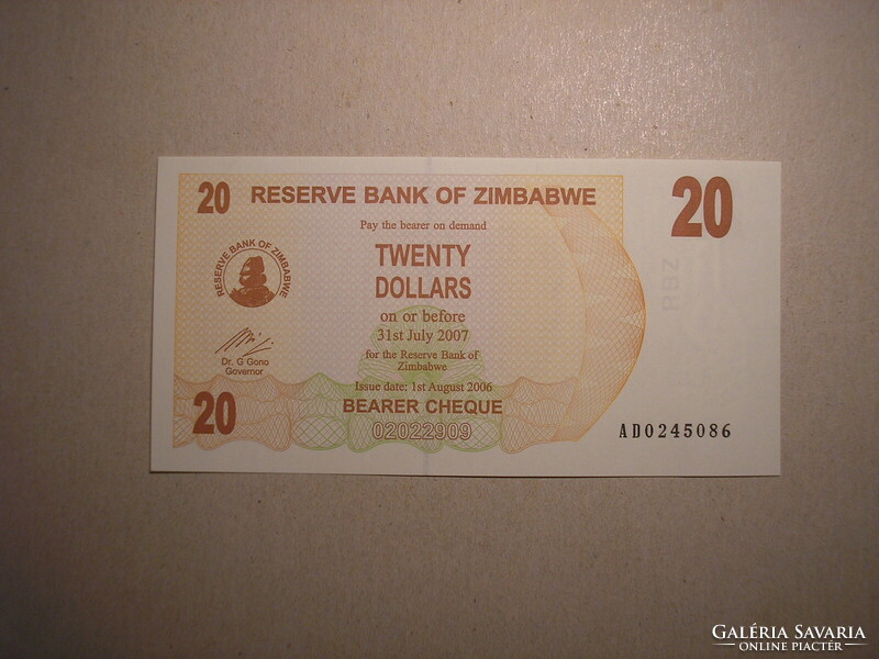 Zimbabwe - 20 dollars 2006 oz