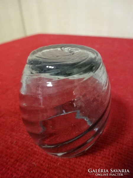 Smoke-colored brandy cup, six pieces, height 4.8 cm. Jokai.