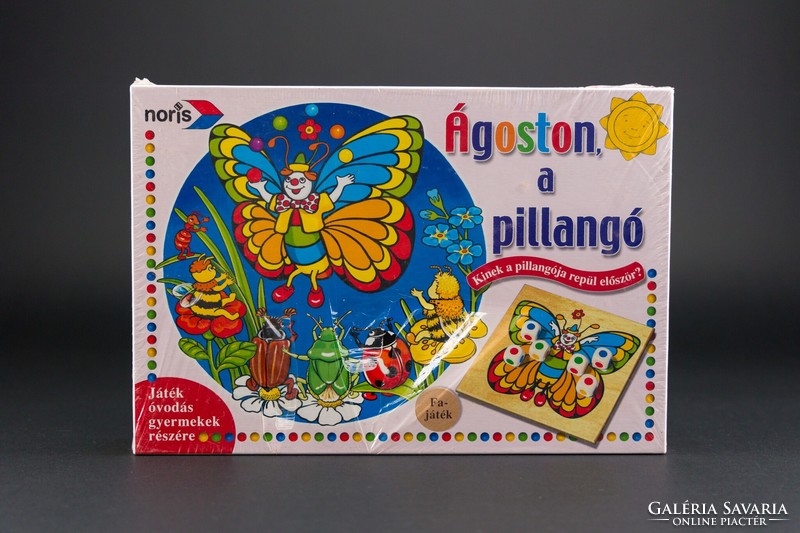 Ágoston the butterfly is a developmental board game, wooden game, new.
