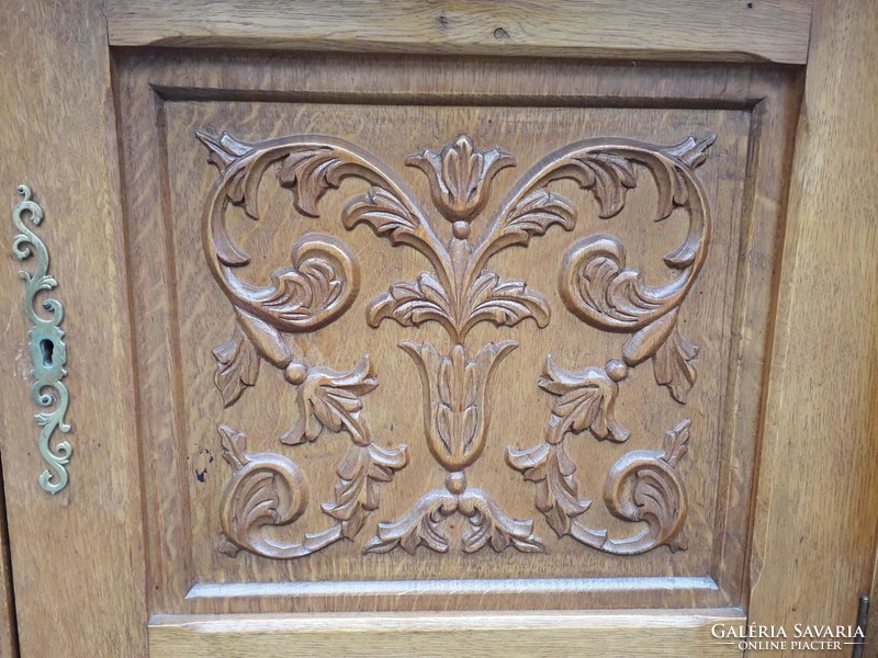 Old carved sideboard.