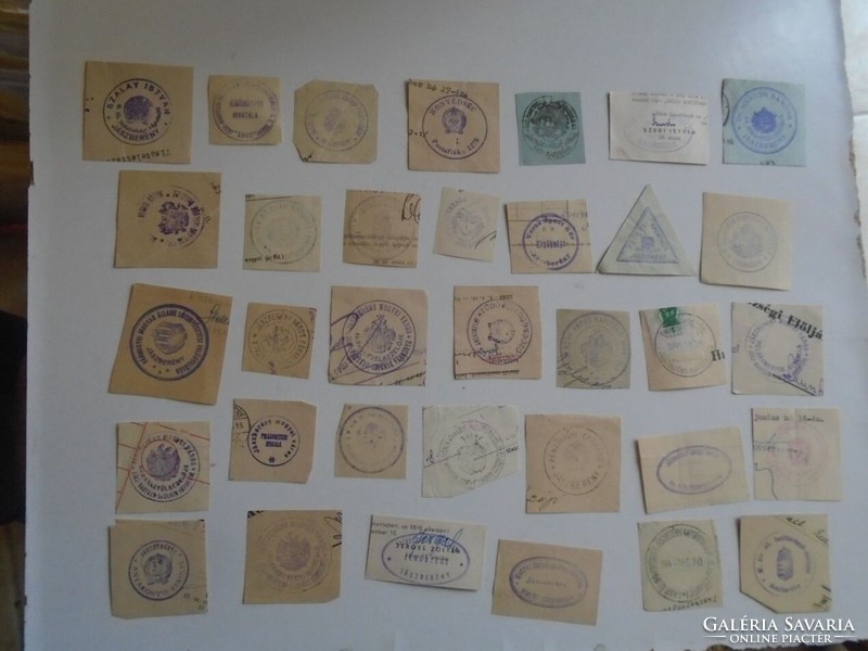 D202306 Jaszberény old stamp impressions - 36 pieces approx. 1900-1950's