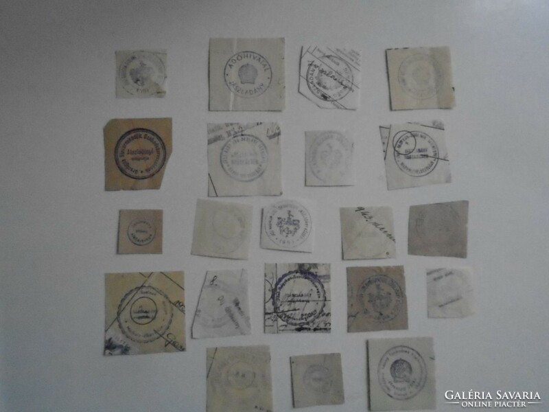 D202312  JÁSZLADÁNY  régi bélyegző-lenyomatok   - 21 db  kb 1900-1950's