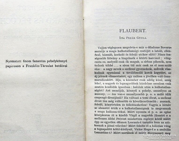 Flaubert: Bouvard és Pécuchet [1930]