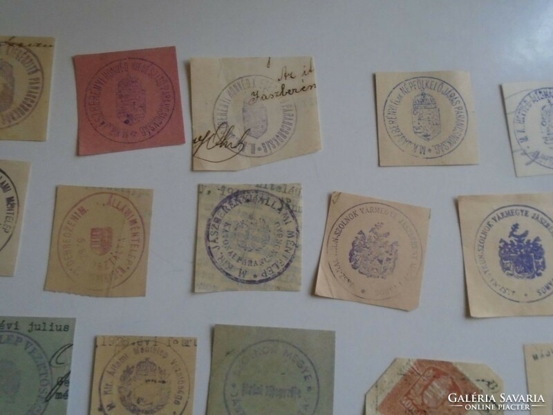 D202307 Jaszberény old stamp impressions - 34 pcs approx. 1900-1950's