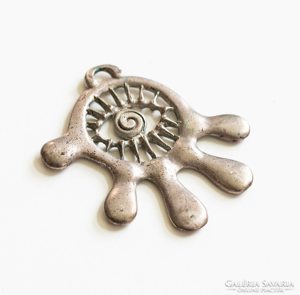 Vintage marked danon pendant - amulet, talisman necklace - bohemian ethno boho folk art
