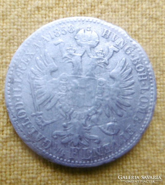 Silver 1/4 florin t2 mintmark 1858 is rarer