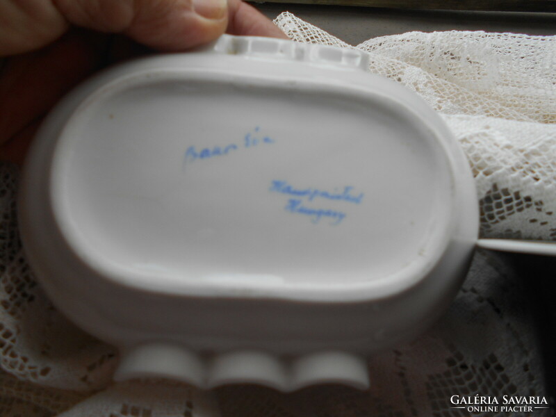 2 db Bakos Éva porcelán (Herendi festő)  váza +tálka- az ár a 2 db-ra vonatkozik