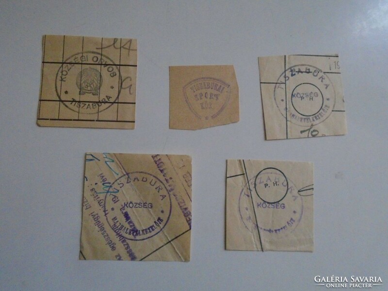 D202292 tiszabura old stamp impressions - 5 pcs approx. 1900-1950's