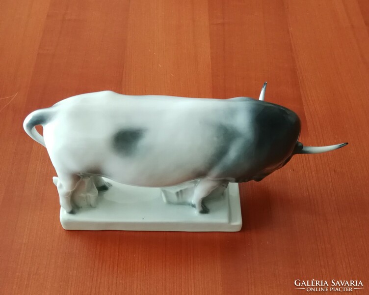Zsolnay porcelain bull!