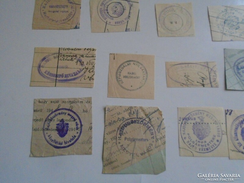 D202300  HAJDÚBÖSZÖRMÉNY régi bélyegző-lenyomatok   -  28 db  kb 1900-1950's