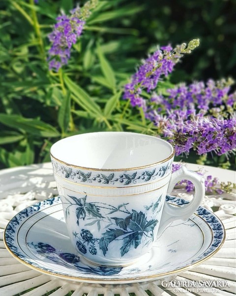Antique Villeroy and Boch faience cup set