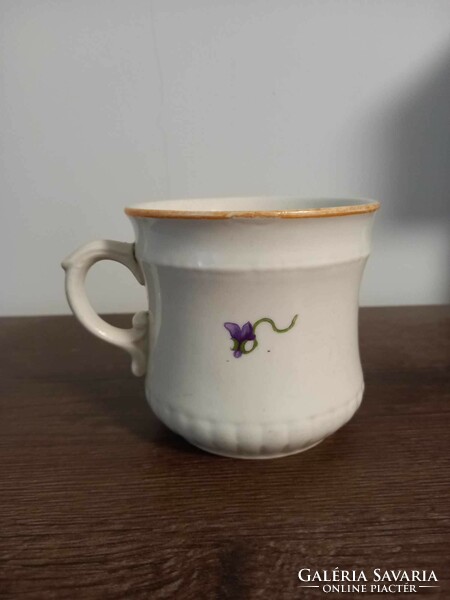 Zsolnay mug with violet pattern
