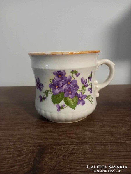 Zsolnay mug with violet pattern