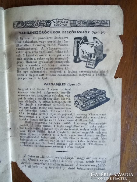 Váncza's treasured recipe book